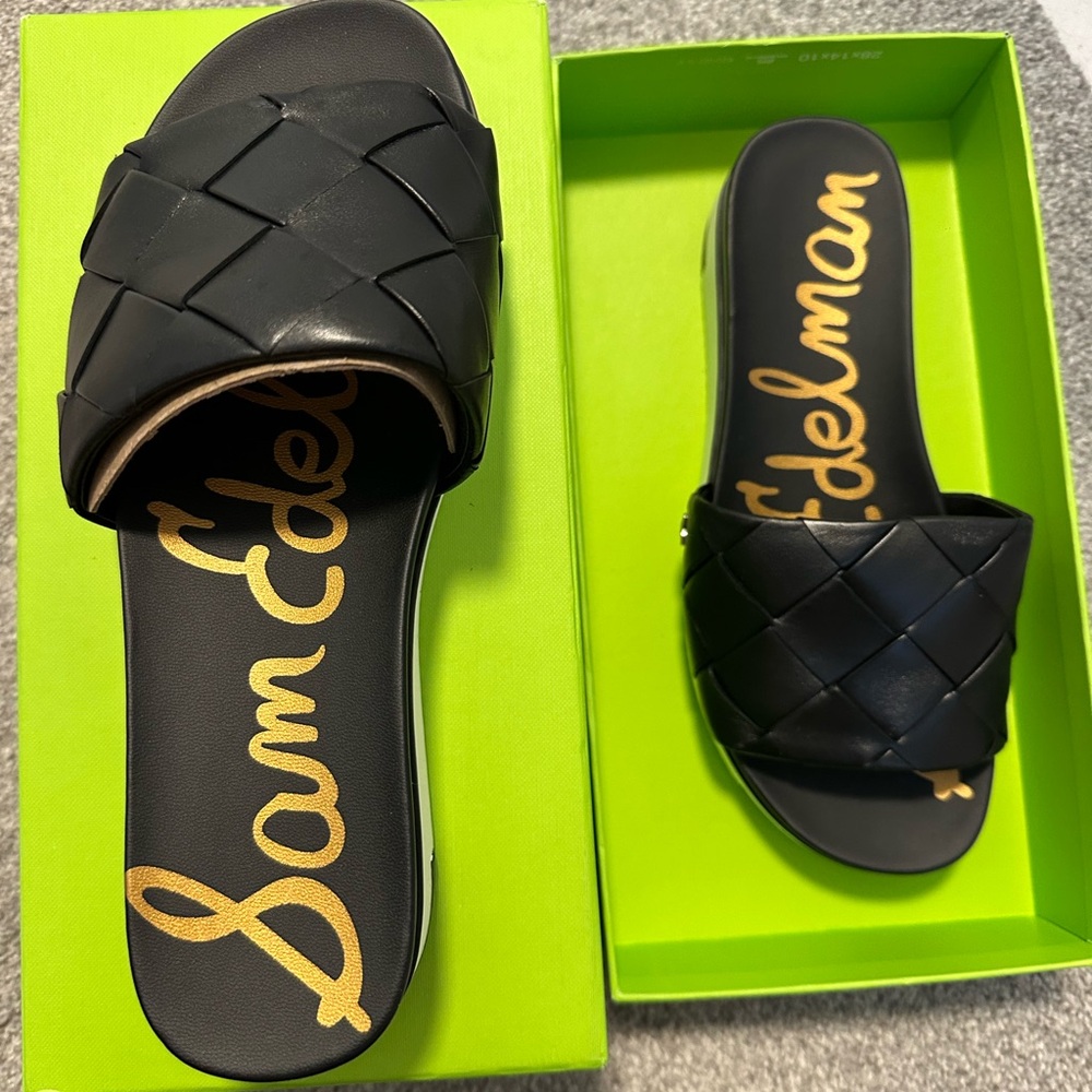 Sam Edelman Black Leather Sandals